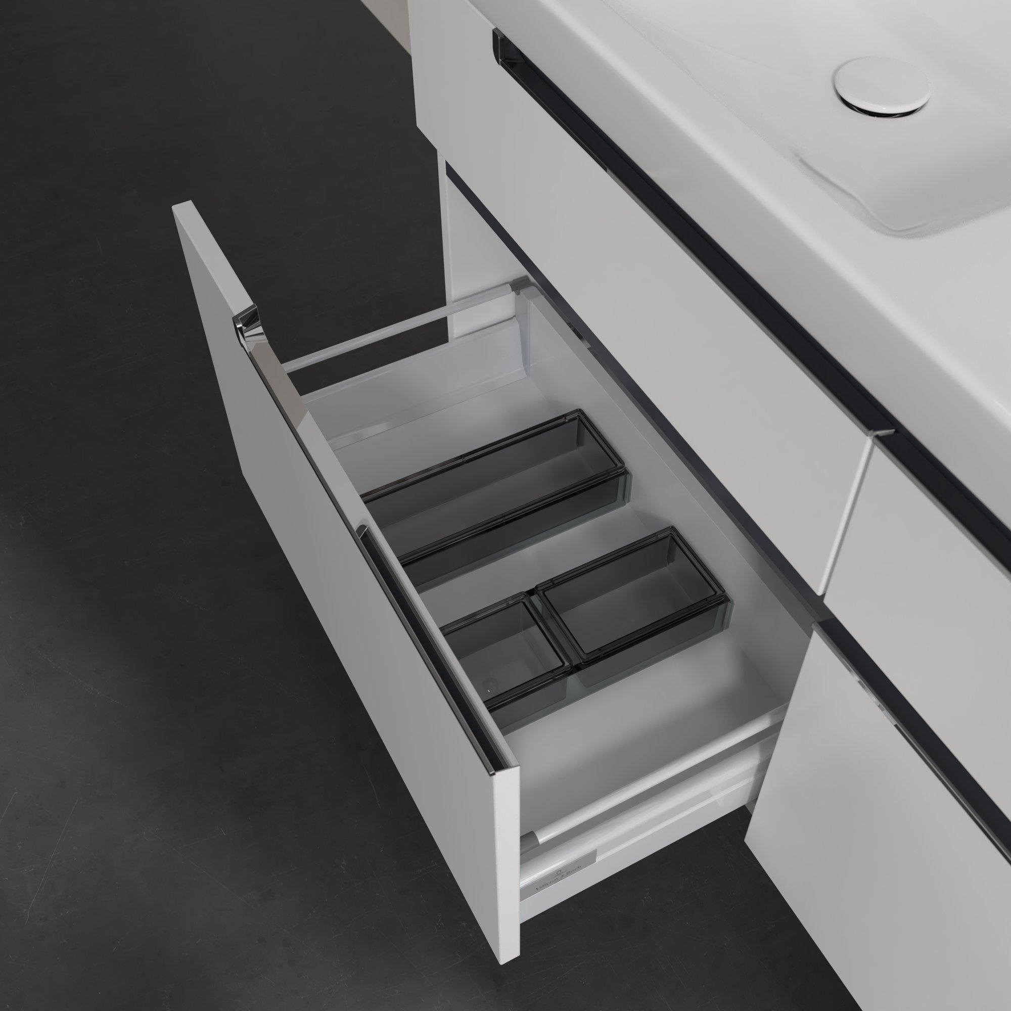 Villeroy & Boch Subway 2.0 wastafelonderkast - 128.7x59cm - 4 lades Wit mat - a91710ms - Afbeelding 9