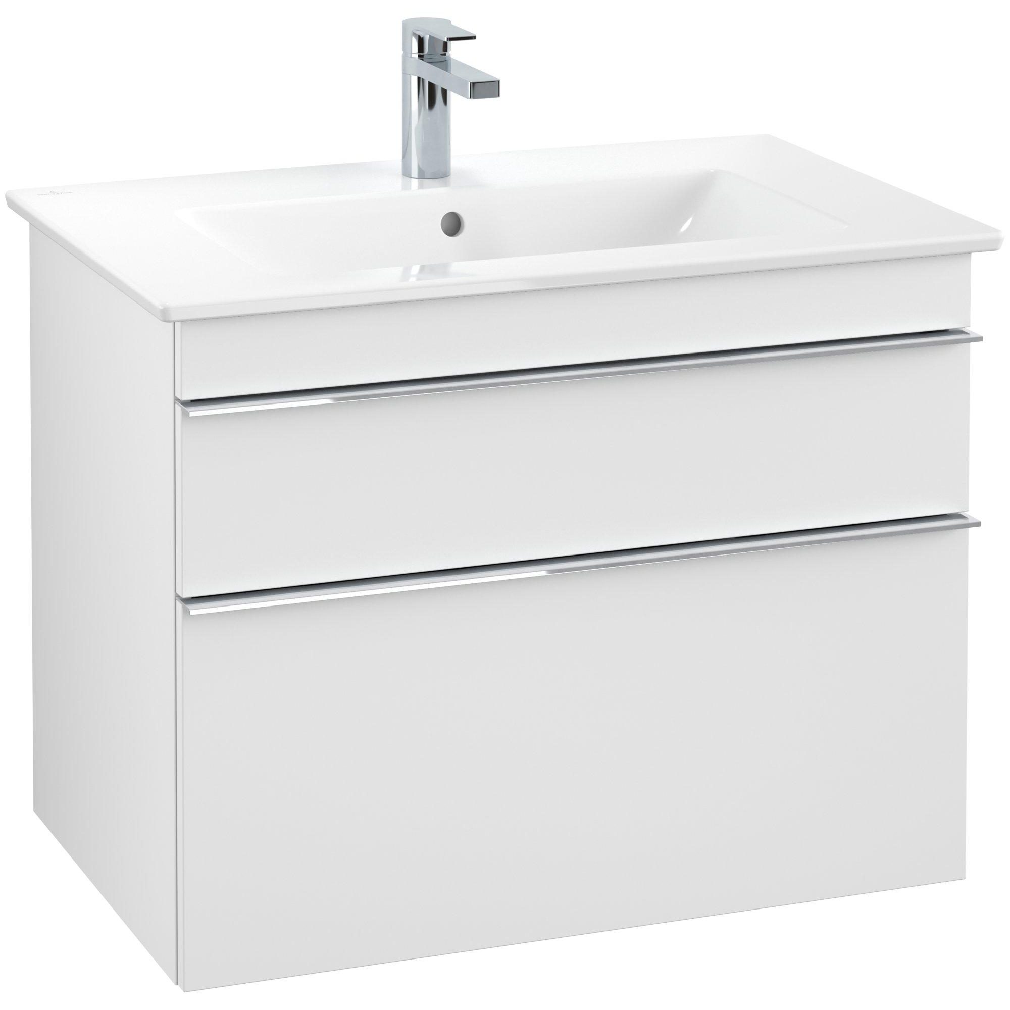 Villeroy & Boch Venticello wastafelonderkast - 75.3x59cm - 2x lade mat wit - a92501ms