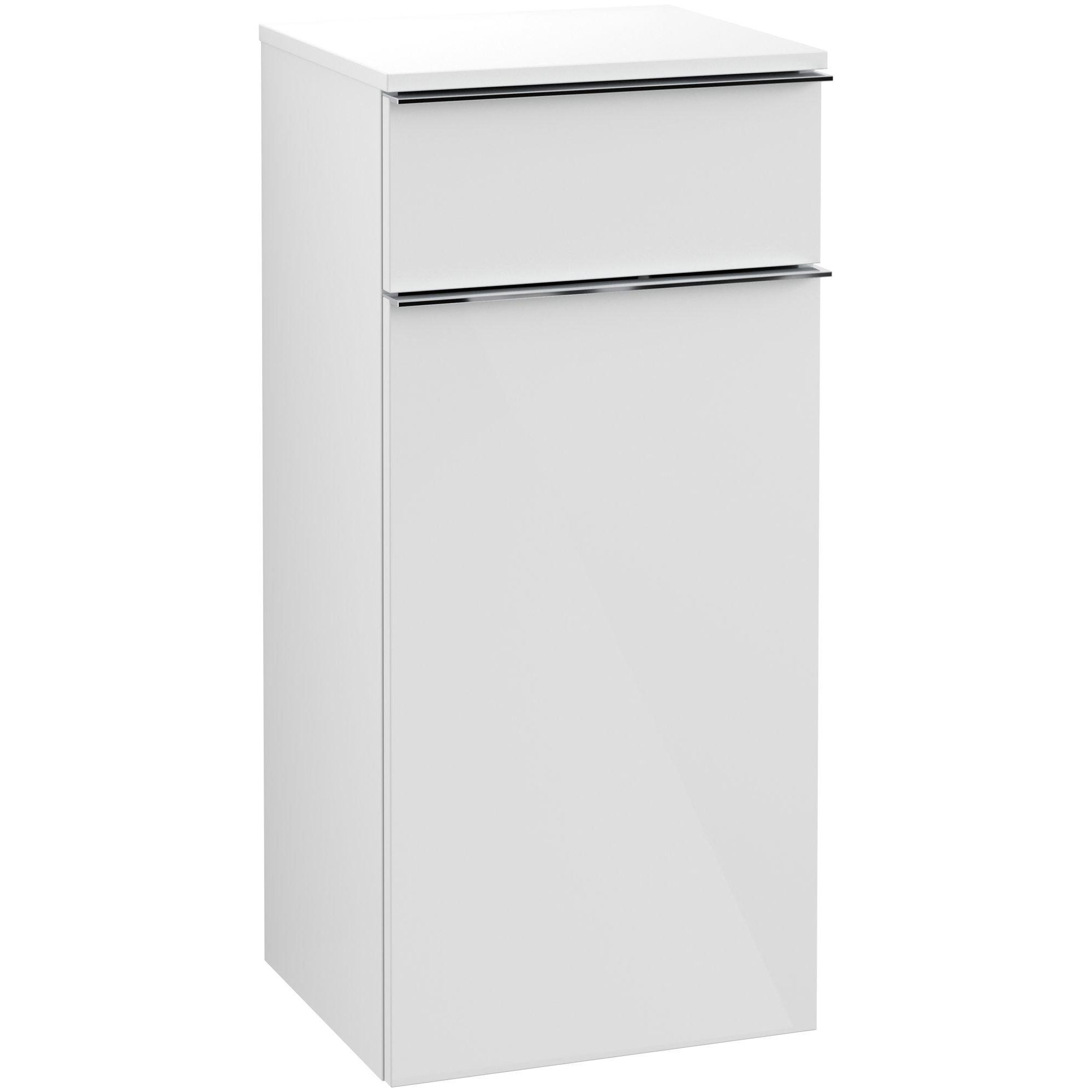 Villeroy & Boch Venticello lage kast - 40.4x37.2x86cm - deur links met 1 lade glossy wit - A95001DH