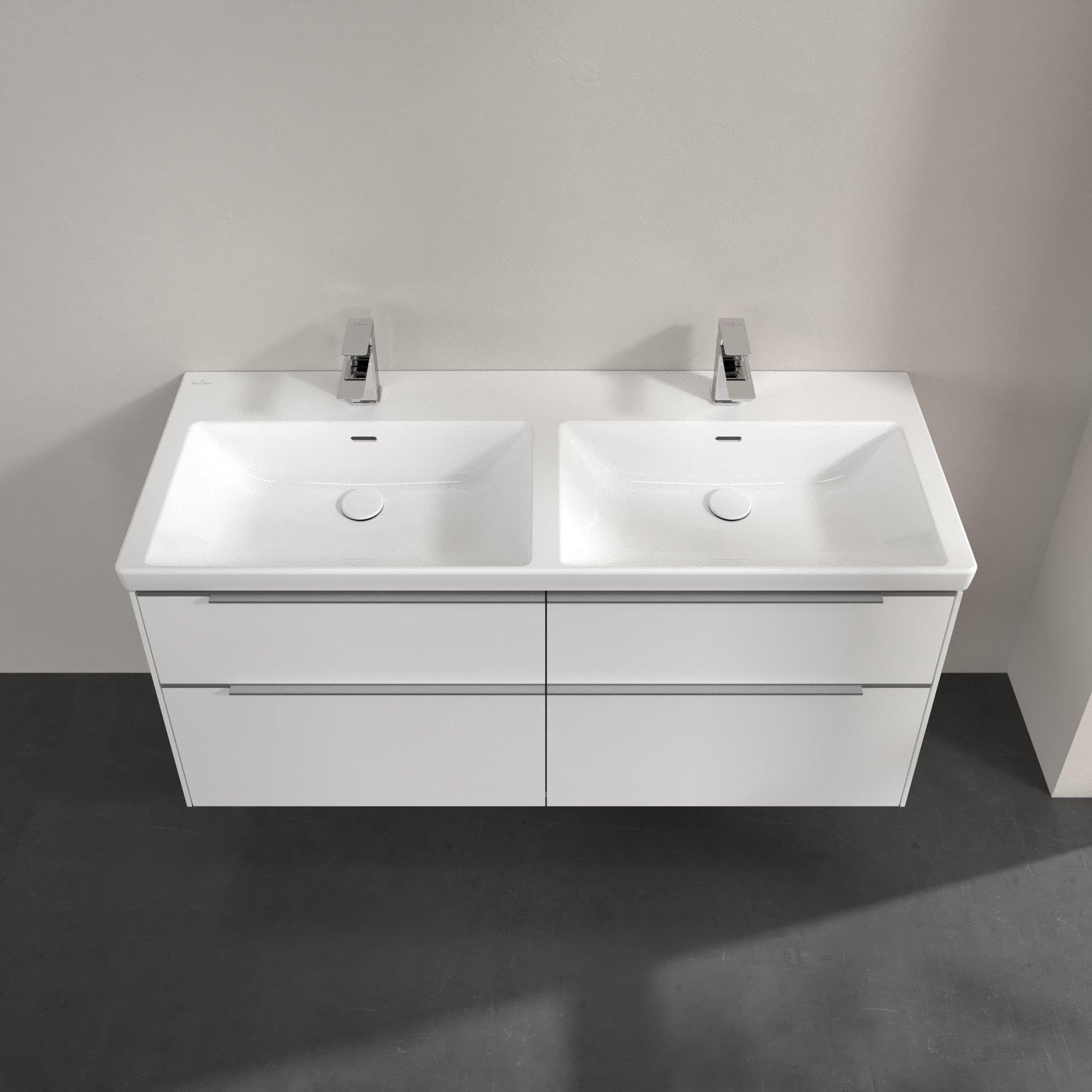 Villeroy & Boch Subway 3.0 wastafelonderkast - 127.2x57.9cm - 4 lades Brilliant white - c56800ve - Afbeelding 4