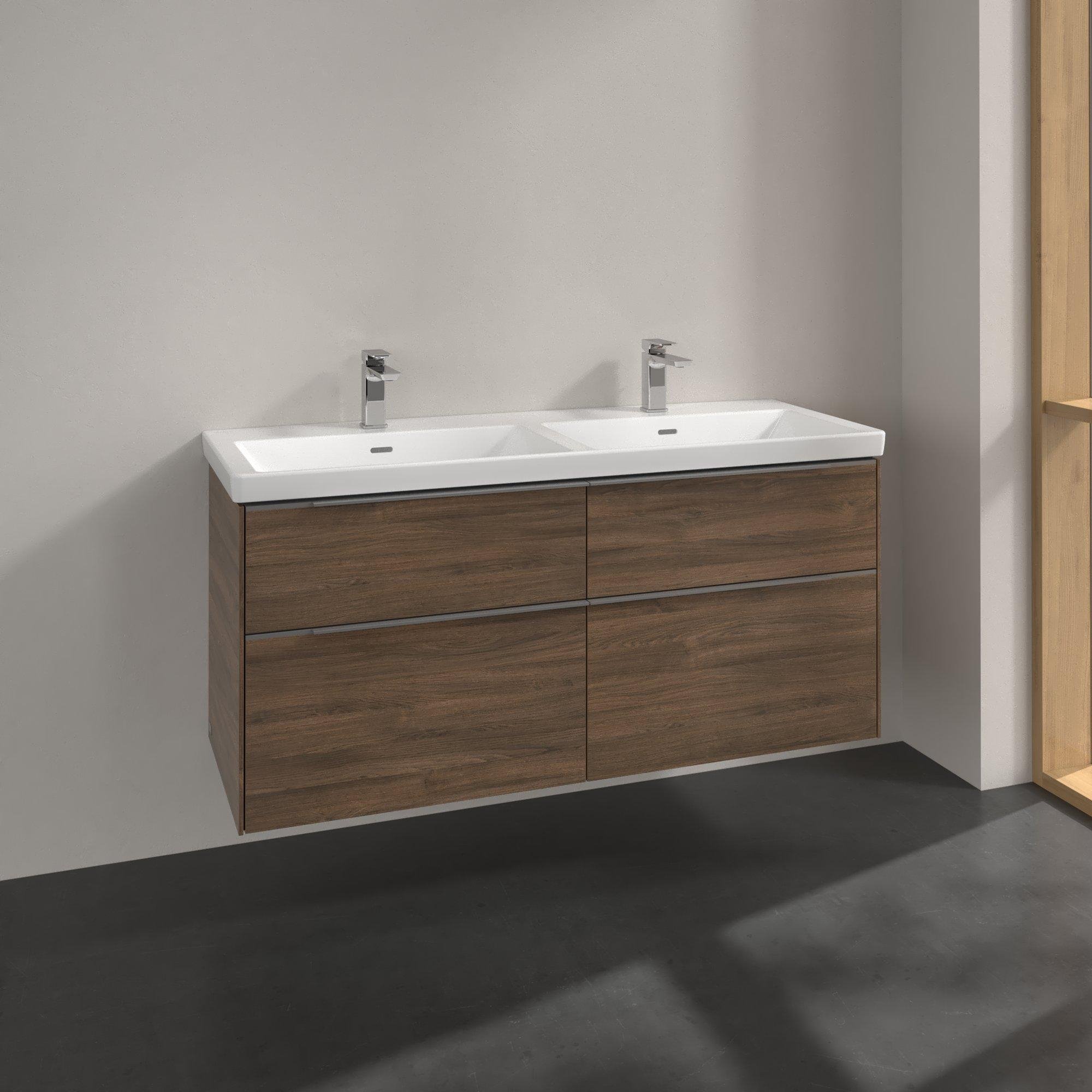 Villeroy & Boch Subway 3.0 wastafelonderkast - 127.2x57.9cm - 4 lades Arizona oak - c56800vh - Afbeelding 2