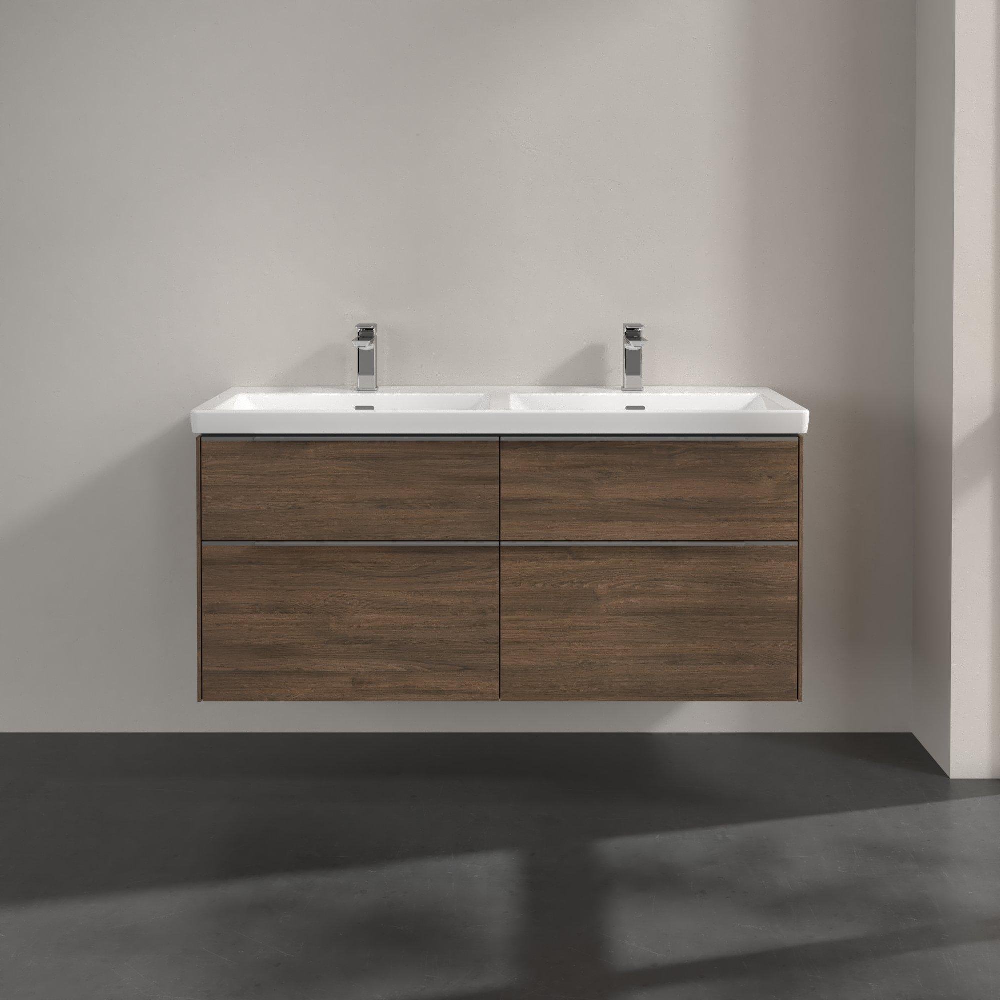 Villeroy & Boch Subway 3.0 wastafelonderkast - 127.2x57.9cm - 4 lades Arizona oak - c56800vh - Afbeelding 3
