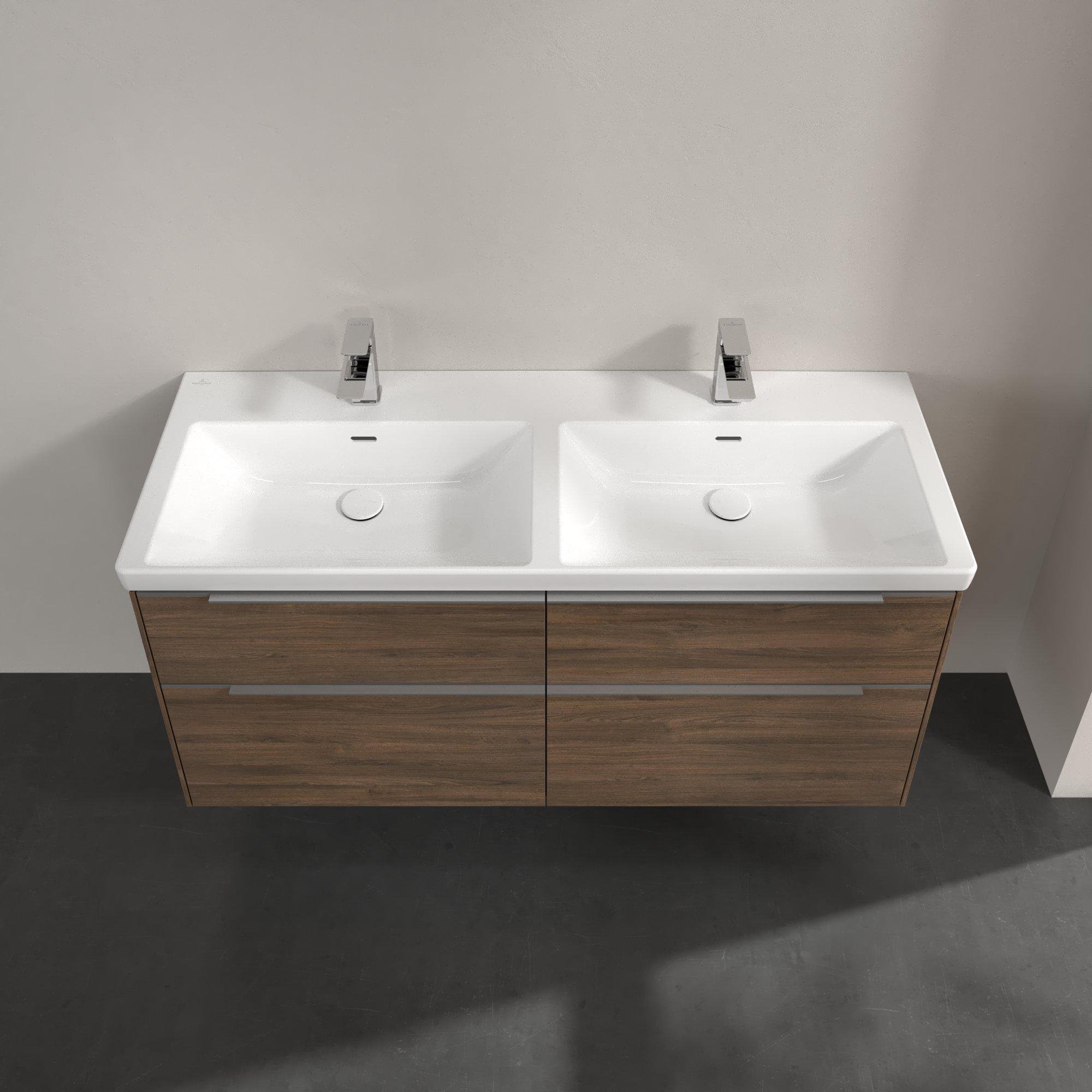 Villeroy & Boch Subway 3.0 wastafelonderkast - 127.2x57.9cm - 4 lades Arizona oak - c56800vh - Afbeelding 4
