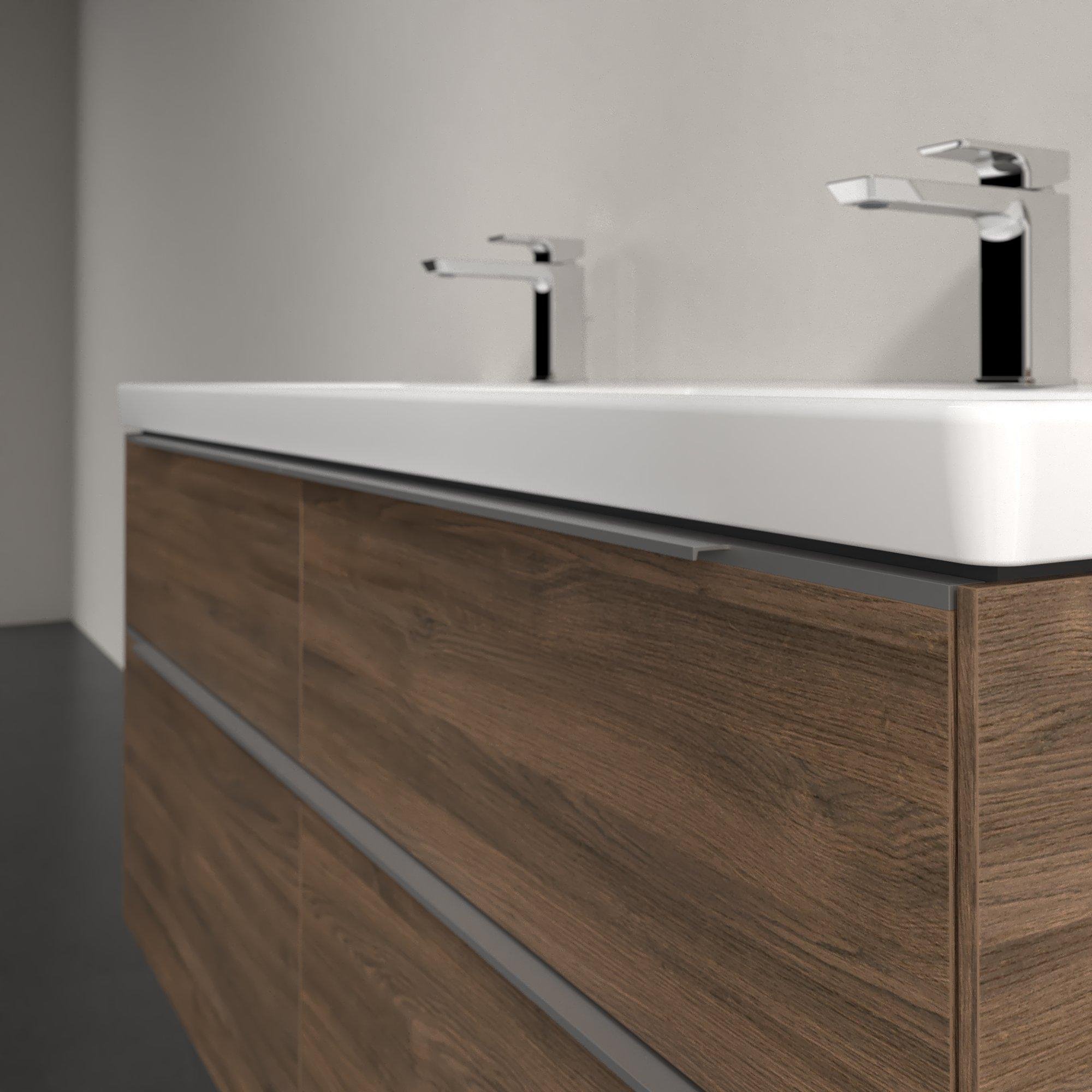 Villeroy & Boch Subway 3.0 wastafelonderkast - 127.2x57.9cm - 4 lades Arizona oak - c56800vh - Afbeelding 5