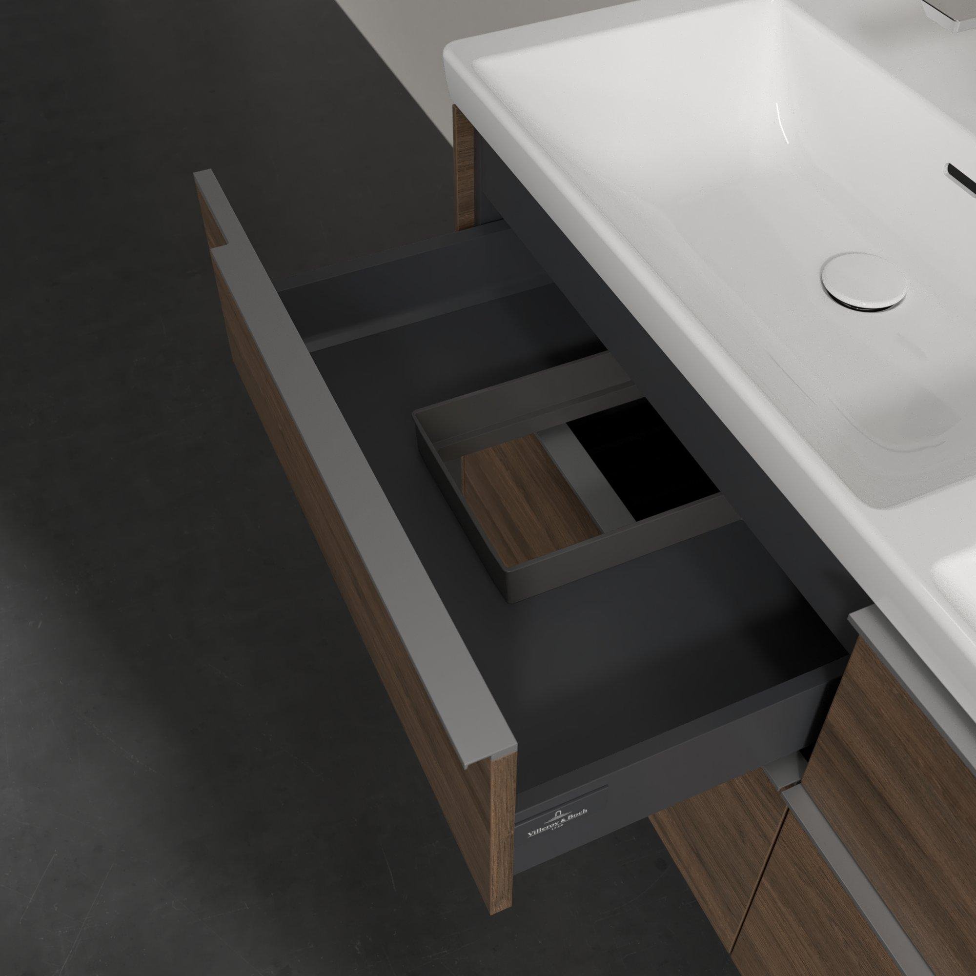 Villeroy & Boch Subway 3.0 wastafelonderkast - 127.2x57.9cm - 4 lades Arizona oak - c56800vh - Afbeelding 6