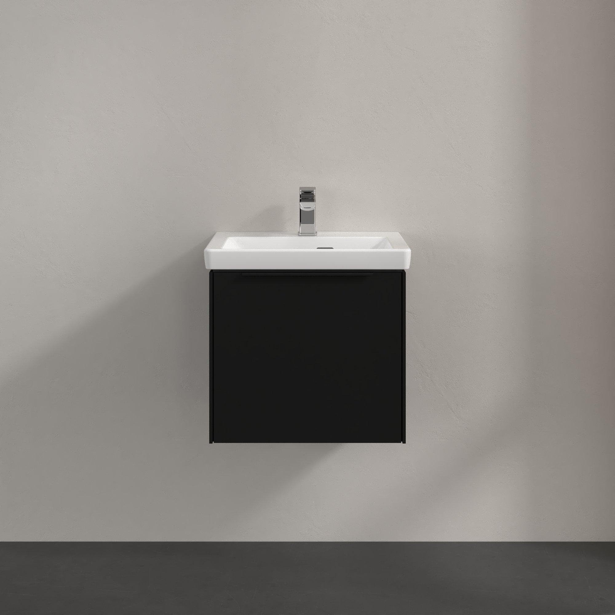 Villeroy & Boch Subway 3.0 wastafelonderkast - 50x40x40cm - met Volcano Black greep 1 softclose lade 1 sifonuitsparing spaanplaat volcano black - c58001vl - Afbeelding 3