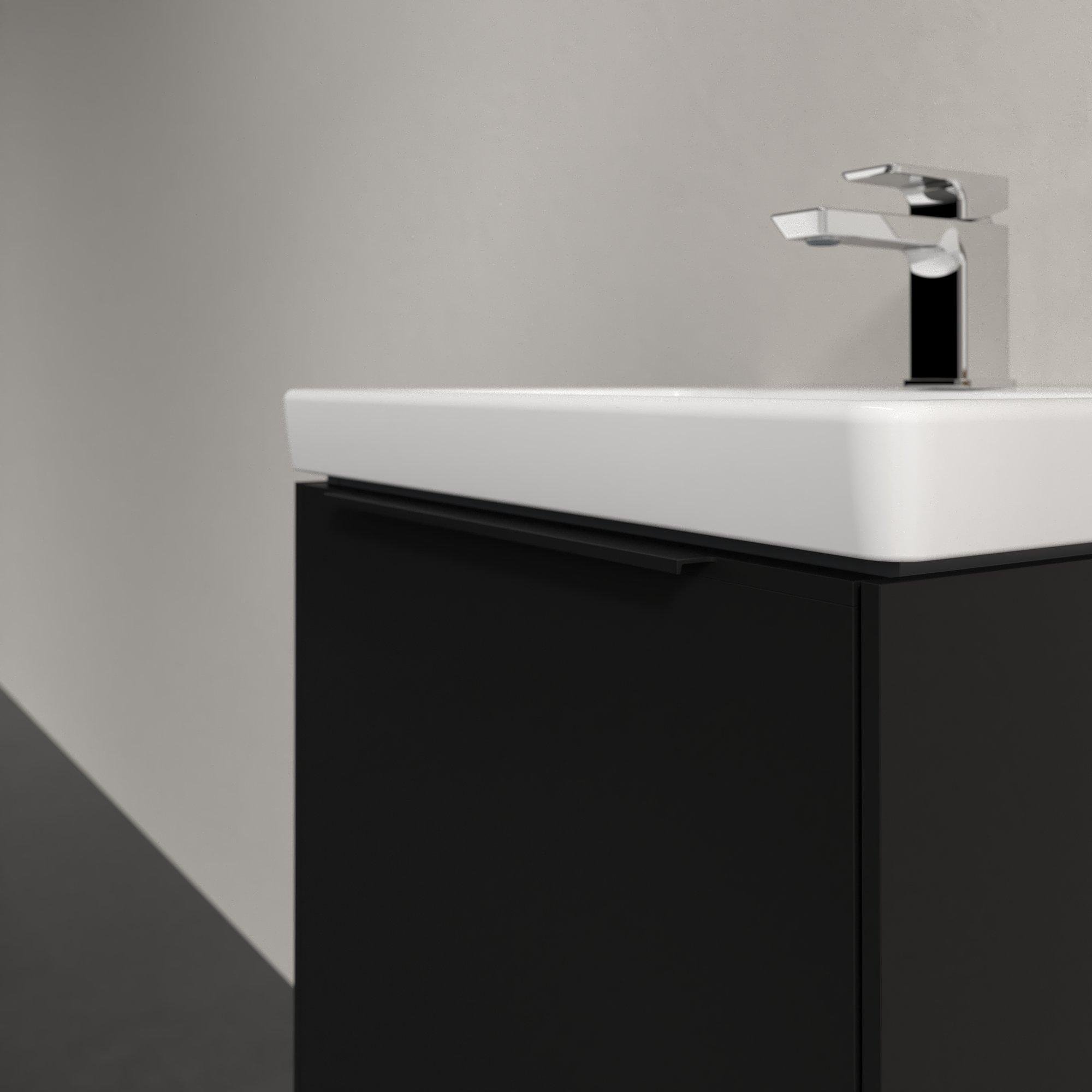 Villeroy & Boch Subway 3.0 wastafelonderkast - 50x40x40cm - met Volcano Black greep 1 softclose lade 1 sifonuitsparing spaanplaat volcano black - c58001vl - Afbeelding 5