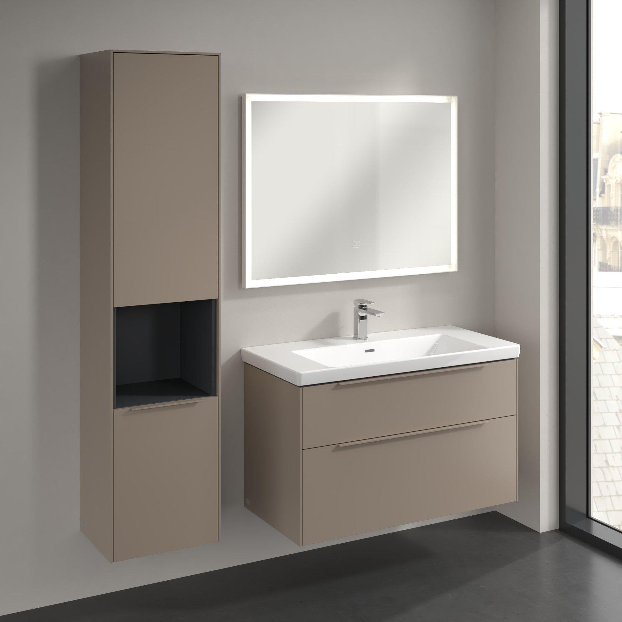 Villeroy & Boch Subway 3.0 Hoge kast - 171x40x36.2cm - 2 deuren - Taupe - C58802VM - Afbeelding 2