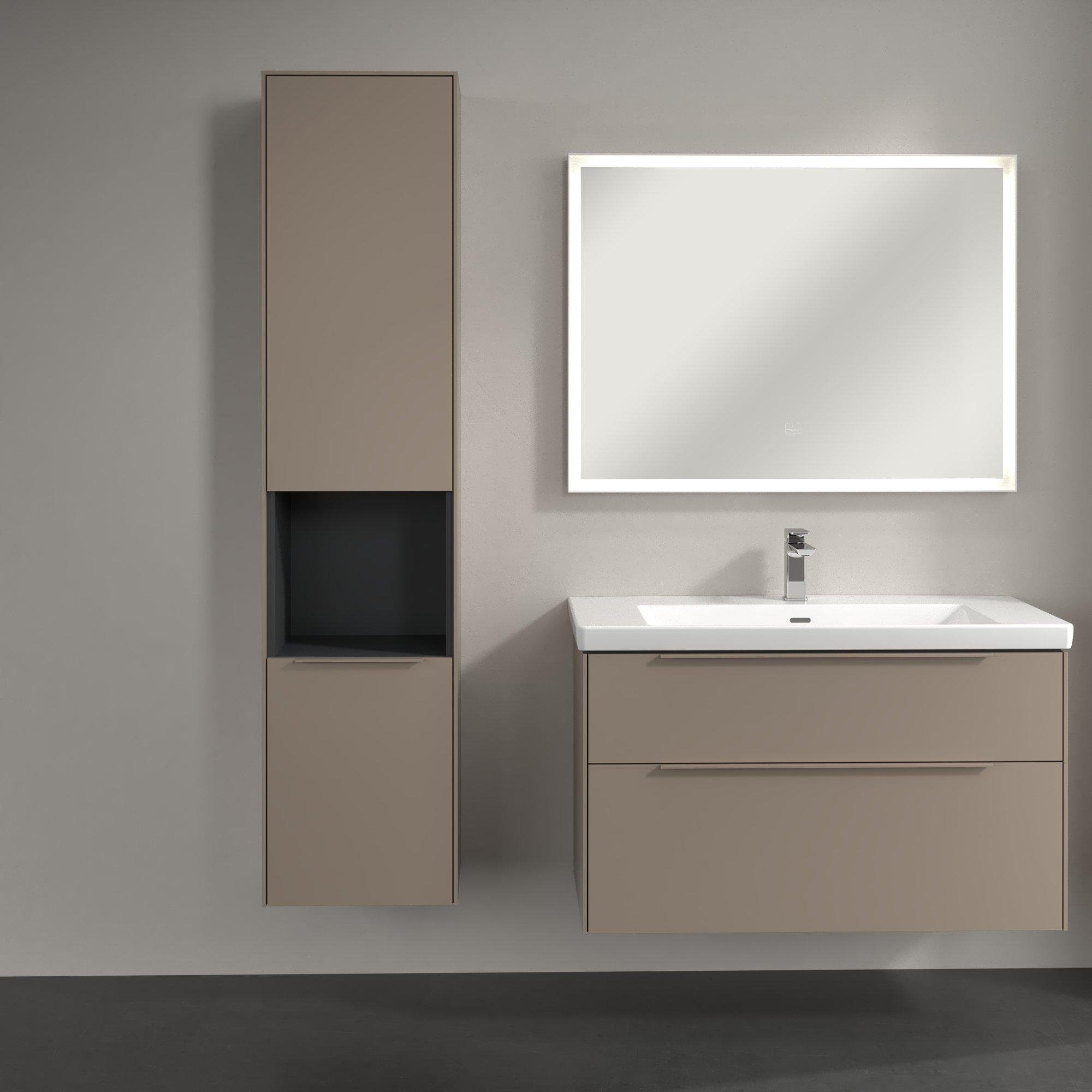 Villeroy & Boch Subway 3.0 Hoge kast - 171x40x36.2cm - 2 deuren - Taupe - C58802VM - Afbeelding 3