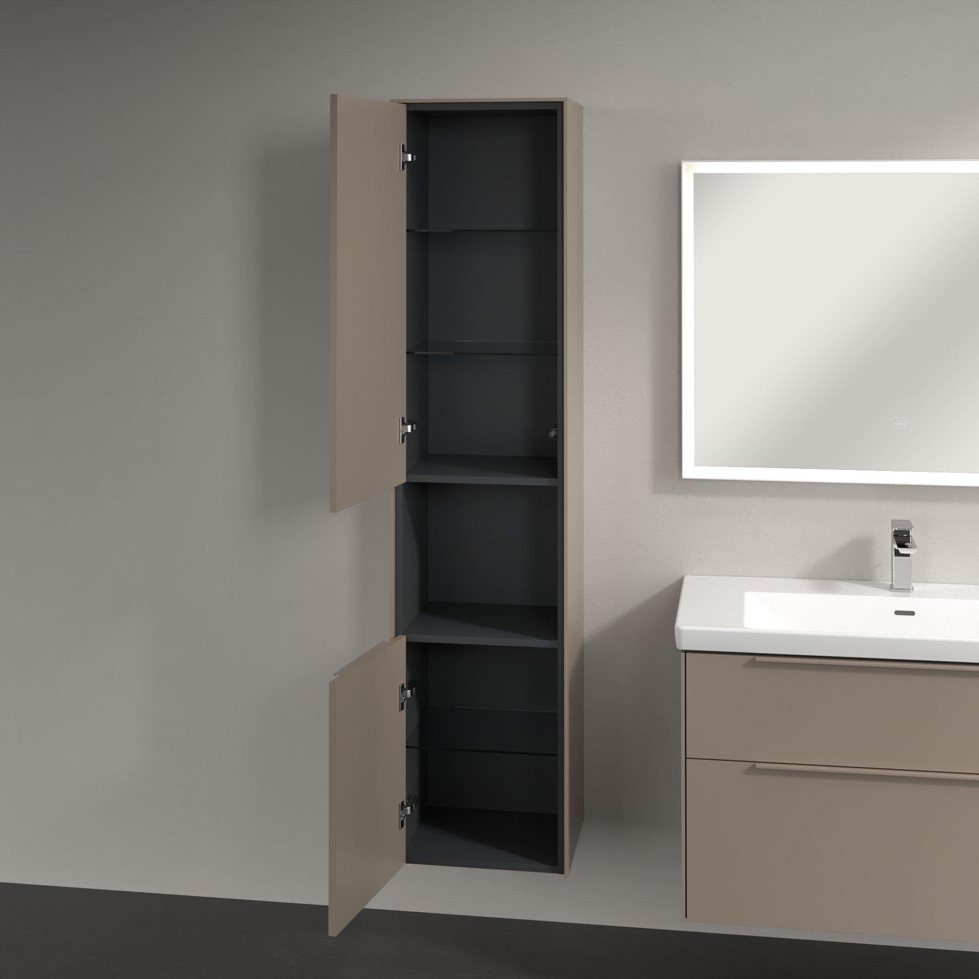 Villeroy & Boch Subway 3.0 Hoge kast - 171x40x36.2cm - 2 deuren - Taupe - C58802VM - Afbeelding 4