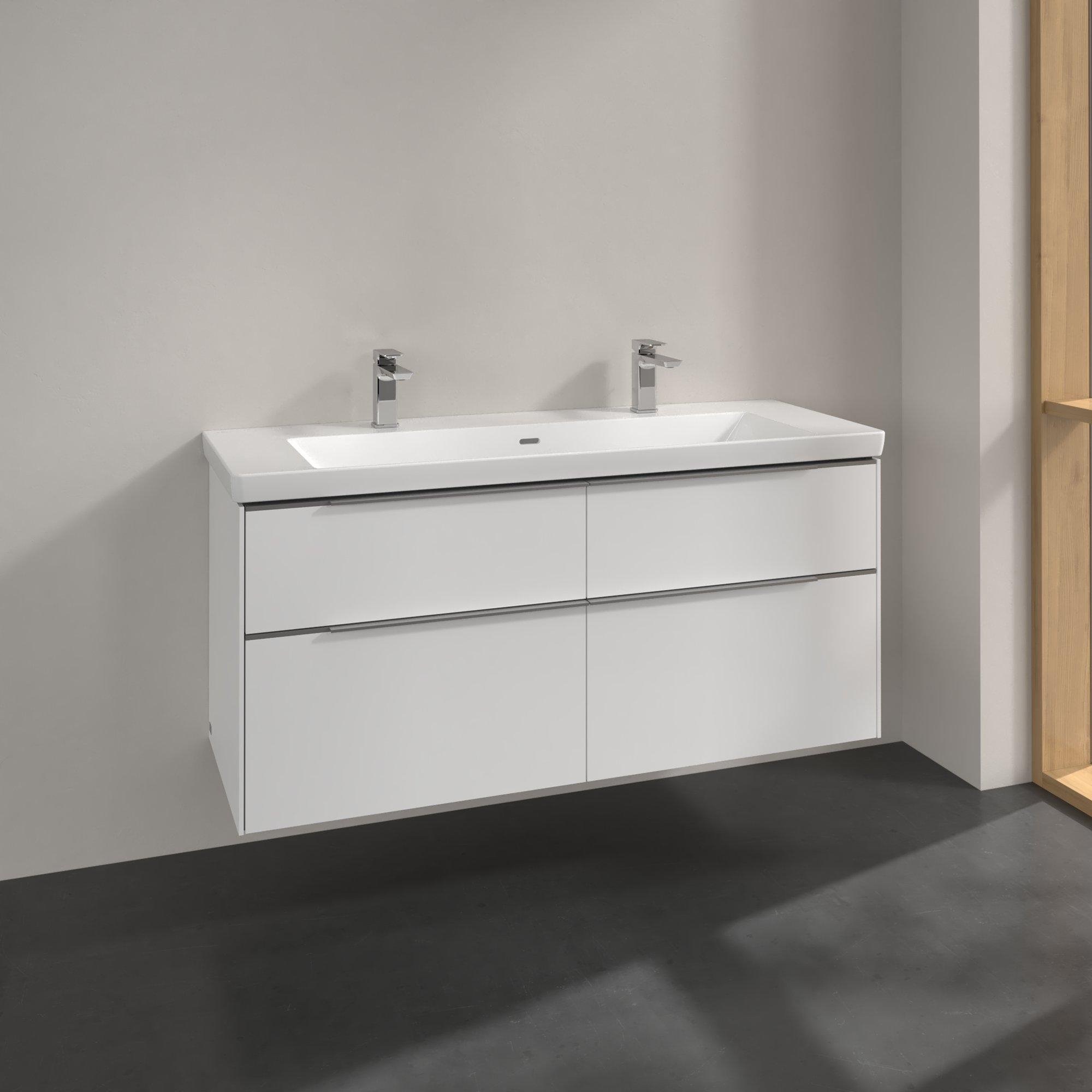 Villeroy & Boch Subway 3.0 wastafelonderkast - 127.2x57.9cm - 4 lades Brilliant white - c60200ve - Afbeelding 2