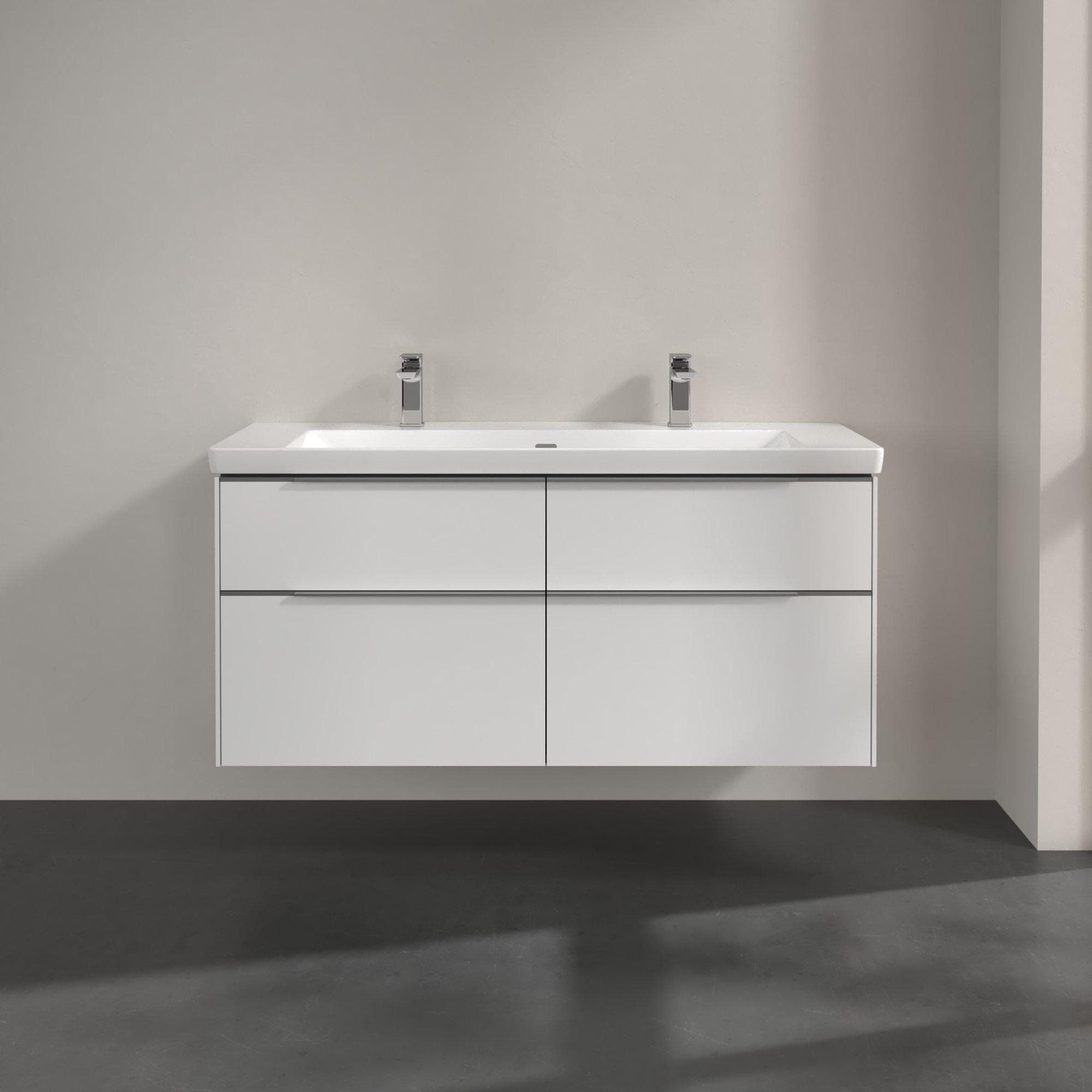 Villeroy & Boch Subway 3.0 wastafelonderkast - 127.2x57.9cm - 4 lades Brilliant white - c60200ve - Afbeelding 3