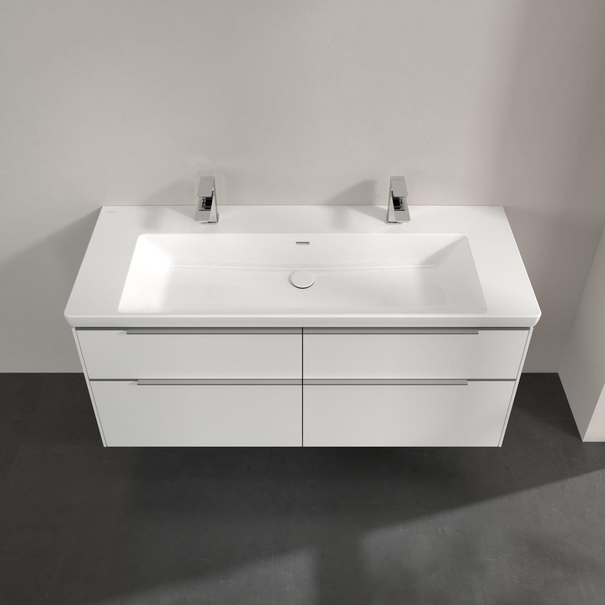 Villeroy & Boch Subway 3.0 wastafelonderkast - 127.2x57.9cm - 4 lades Brilliant white - c60200ve - Afbeelding 4