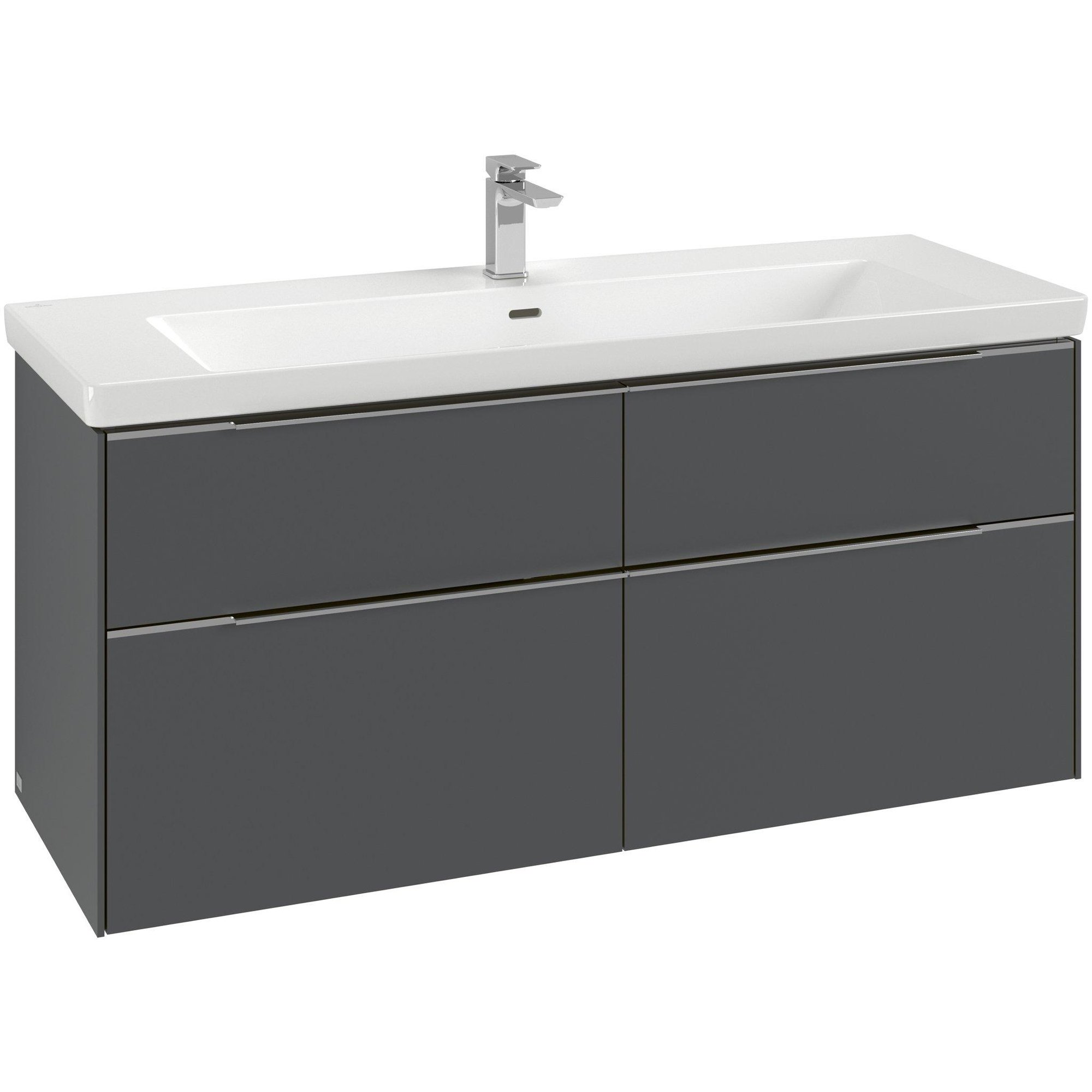 Villeroy & Boch Subway 3.0 wastafelonderkast - 127.2x57.9cm - 4 lades Brilliant white - c60200ve - Afbeelding 9