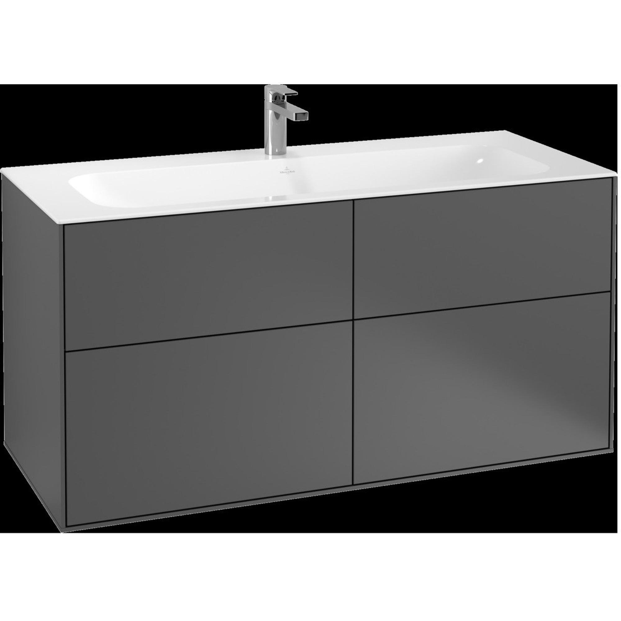 Villeroy & Boch Finion Wastafelonderkast - met verlichting - 4 uittrekladen - 1196 x 591 x 498 mm - Glossy White Lacquer - g05000gf - Afbeelding 9