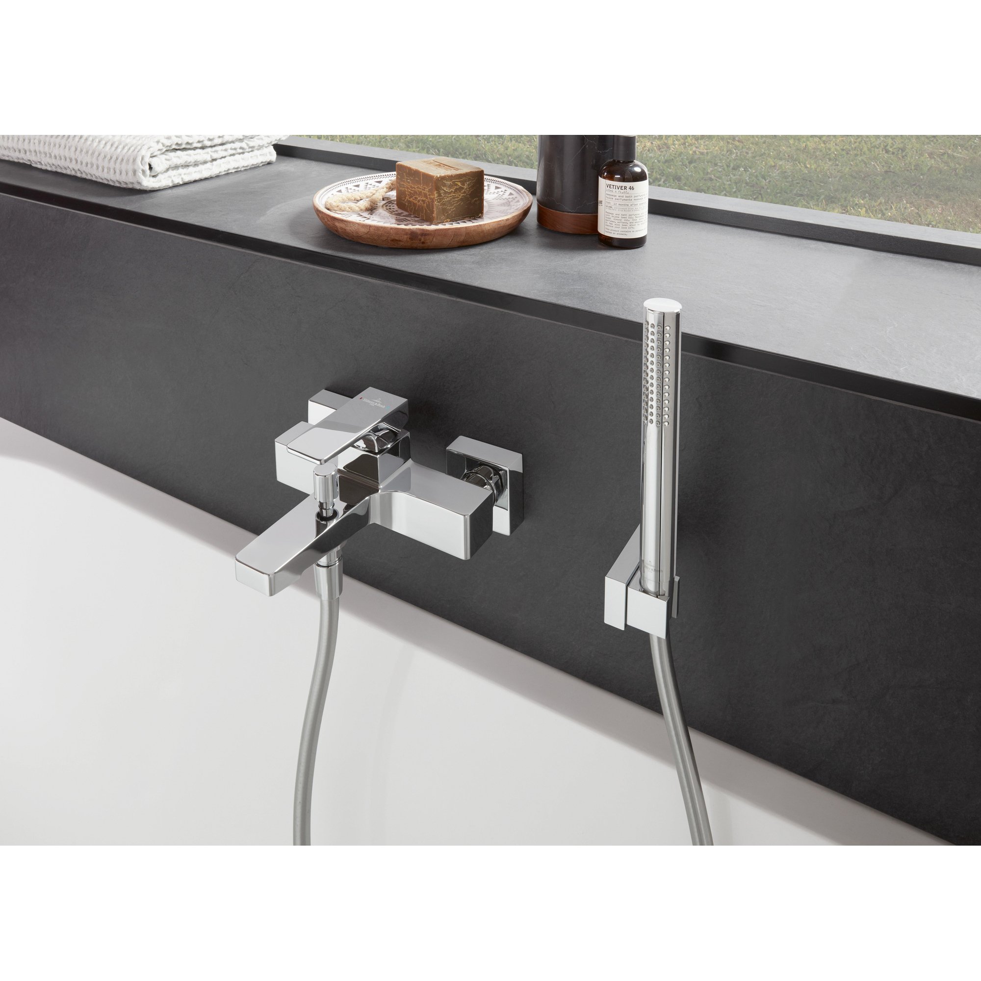 Villeroy & Boch Universal Showers Handdouchehouder voor wandmontage Hoekig - chroom - TVC00045900061 - Afbeelding 2