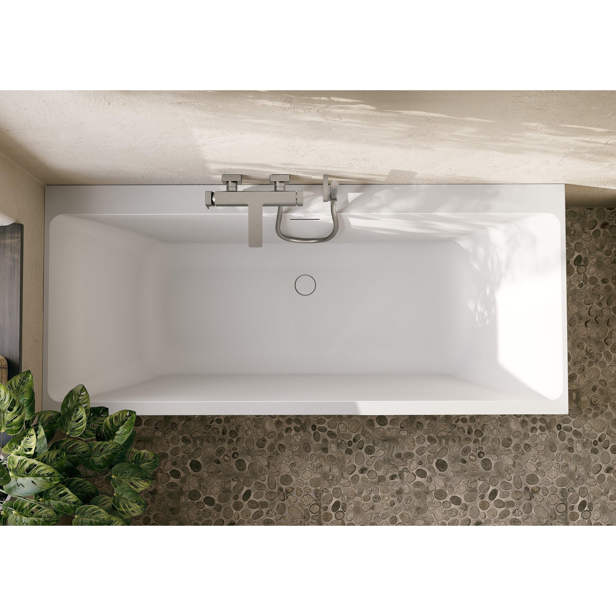 Villeroy & Boch Universal Showers Handdouchehouder voor wandmontage Hoekig - Matt Brushed Nickel (RVS) - TVC00045900064 - Afbeelding 2