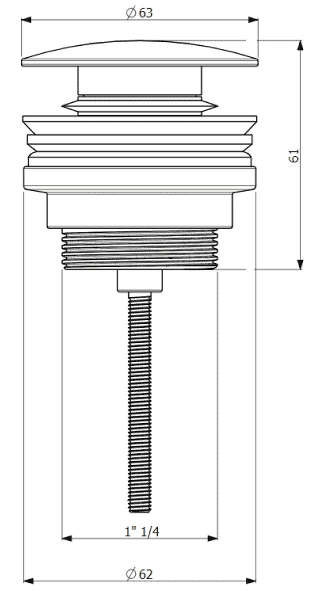Villeroy & Boch Universal afvoerplug - push to open - Rond - mat zwart - TVP000003020K5 - Afbeelding 4