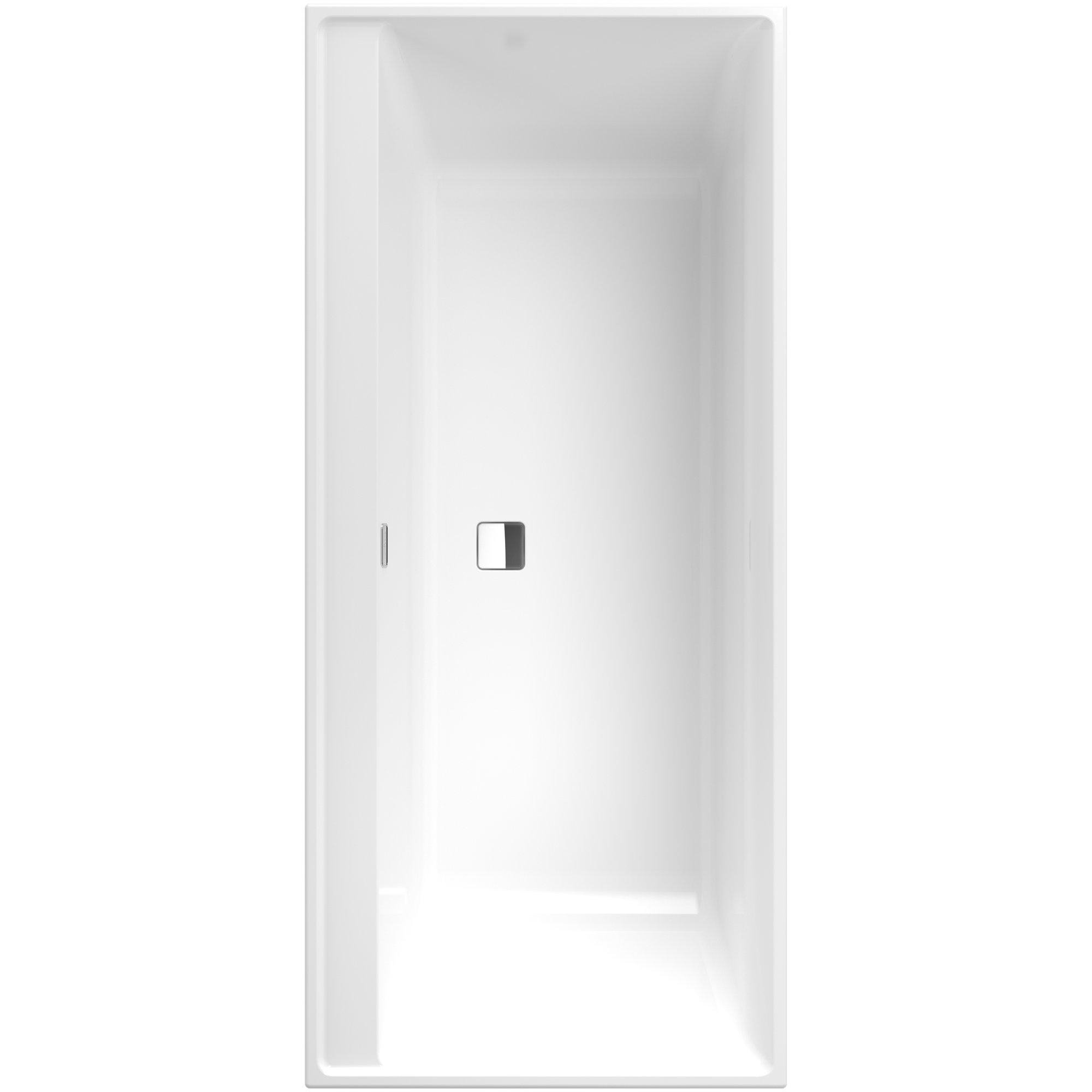 Villeroy & Boch Collaro Bad - 180x80cm - inbouw - rechthoek - met badwaste chrome - zonder panelen - wit - uba180cor2dv-01 - Afbeelding 2