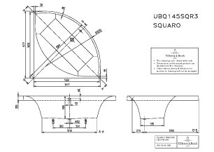 Villeroy & Boch Squaro hoekbad - 145x145cm - quaryl met poten wit - ubq145sqr3v-01 - Afbeelding 6