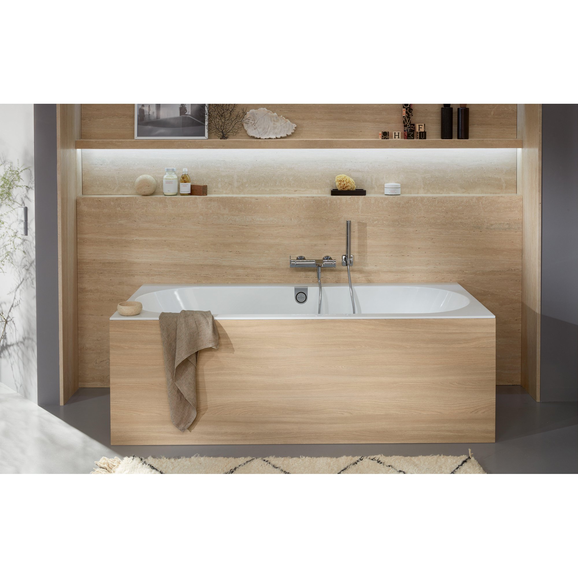 Villeroy & Boch Oberon 2.0 bad rechthoek 170x75cm - duo wit - ubq170obr2dv-01 - Afbeelding 6