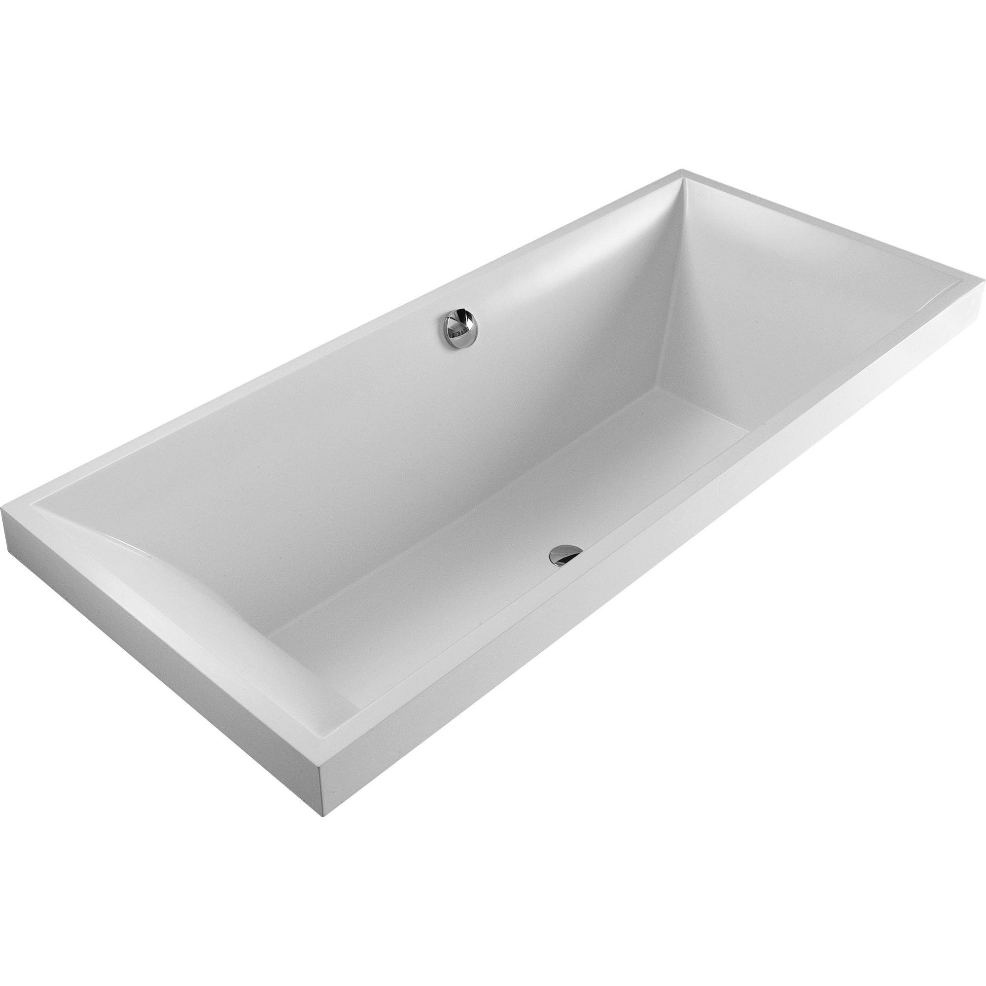 Villeroy & Boch Squaro bad - 170x75cm - quaryl rechthoekig met poten wit - ubq170sqr2v-01 - Afbeelding 2