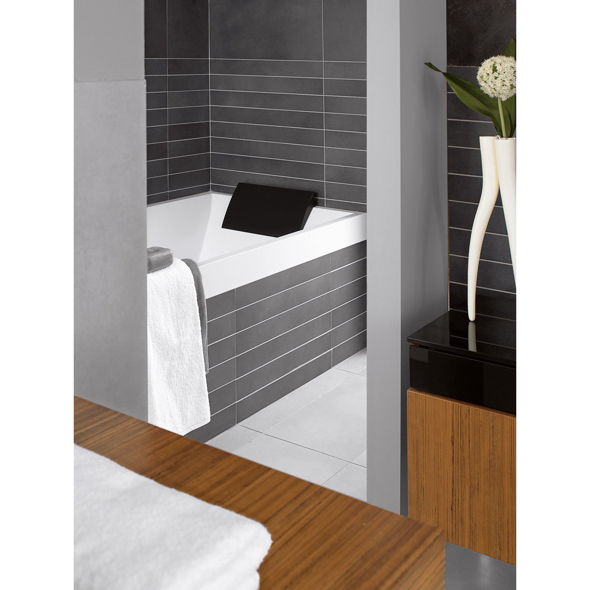 Villeroy & Boch Squaro bad - 170x75cm - quaryl rechthoekig met poten wit - ubq170sqr2v-01 - Afbeelding 3