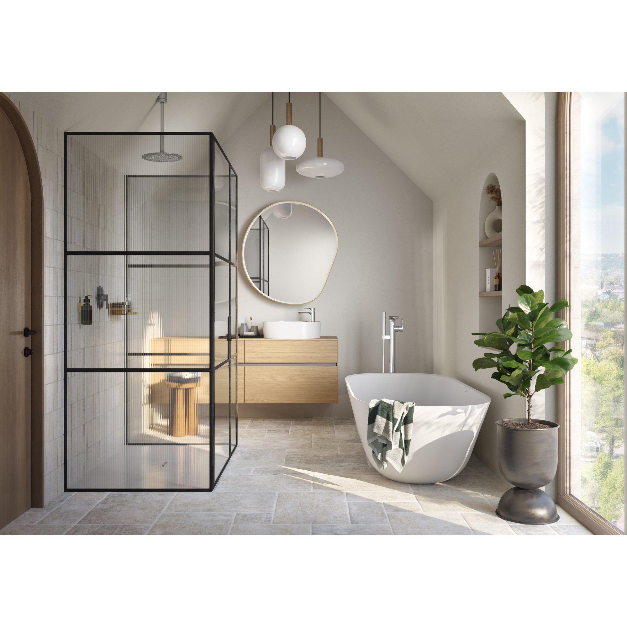 Villeroy & Boch Theano vrijstaand duobad - 175x80cm - kunststof quaryl - ovaal - Mat Wit - ubq175anh7f200v-rw - Afbeelding 3