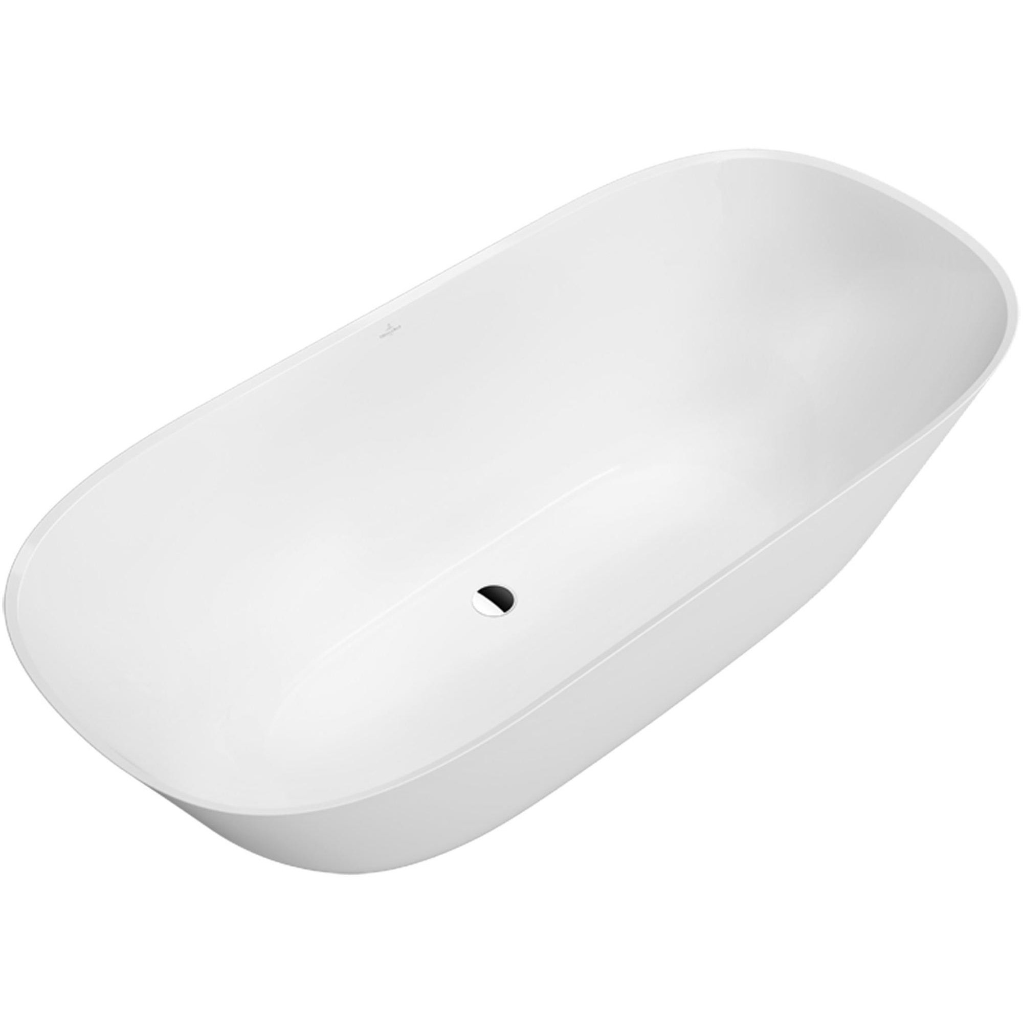 Villeroy & Boch Theano vrijstaand duobad - 175x80cm - kunststof quaryl - ovaal - Mat Wit - ubq175anh7f200v-rw - Afbeelding 5
