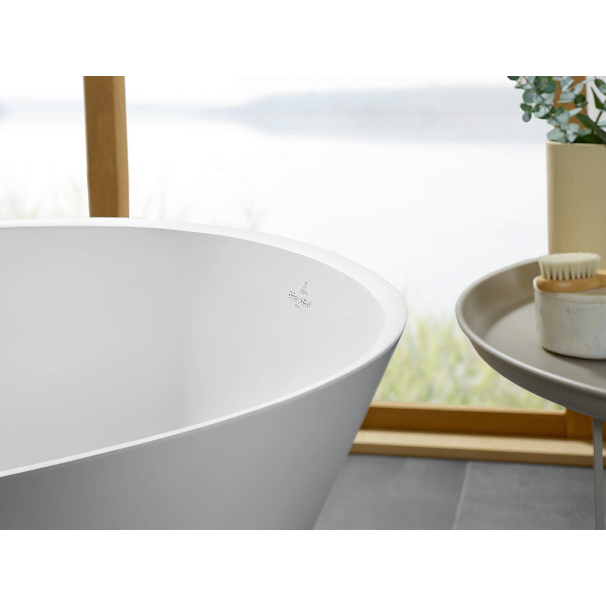 Villeroy & Boch Theano vrijstaand duobad - 175x80cm - kunststof quaryl - ovaal - Mat Wit - ubq175anh7f200v-rw - Afbeelding 9
