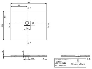 Villeroy & Boch Squaro infinity douchevloer - 110x90cm - grey - udq1190sqi2lv-3s - Afbeelding 7