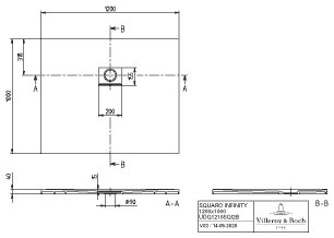 Villeroy & Boch Squaro infinity douchevloer - 120x100cm - grey - udq1210sqi2bv-3s - Afbeelding 7