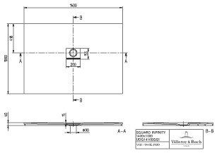 Villeroy & Boch Squaro infinity douchevloer - 140x100cm - grey - udq1410sqi2iv-3s - Afbeelding 7