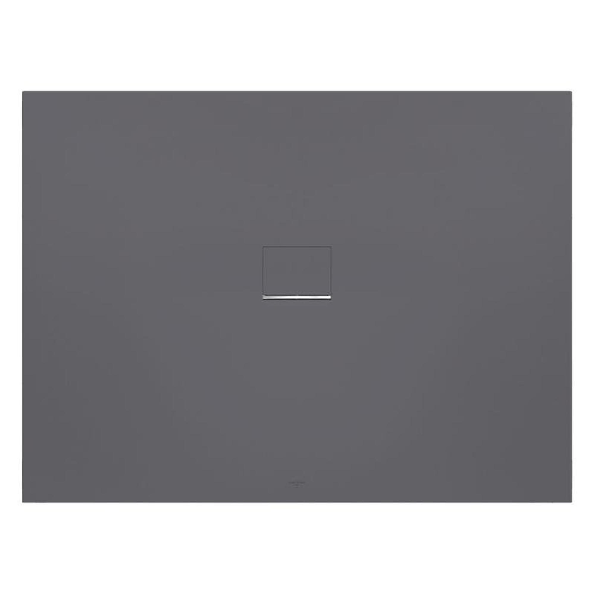 Villeroy & Boch Squaro infinity douchebak - 140x80x4cm - antraciet - udq1480sqi2v-1s