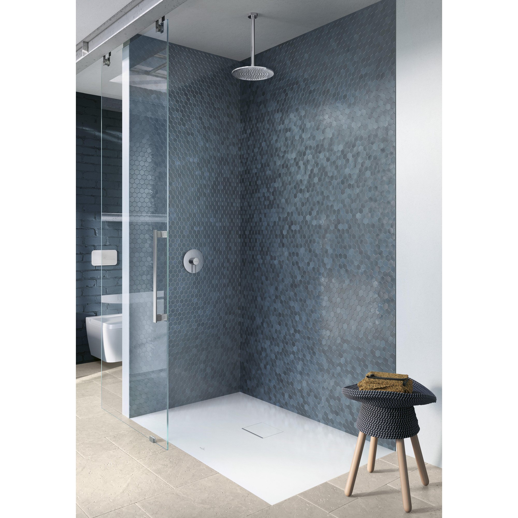 Villeroy & Boch Squaro Infinity kunststof douchebak - quaryl rechthoekig 140x90x4cm - mat wit - udq1490sqi2v-rw - Afbeelding 2