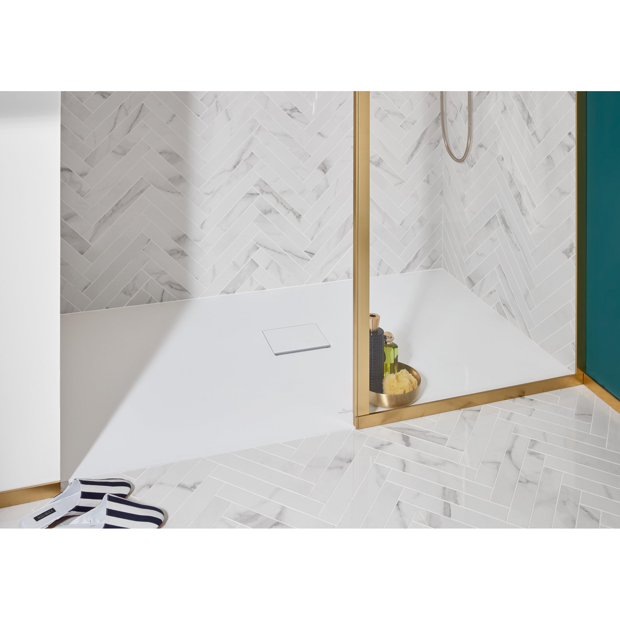 Villeroy & Boch Squaro Infinity kunststof douchebak - quaryl rechthoekig 160x90x4cm - mat wit - udq1690sqi2v-rw - Afbeelding 4