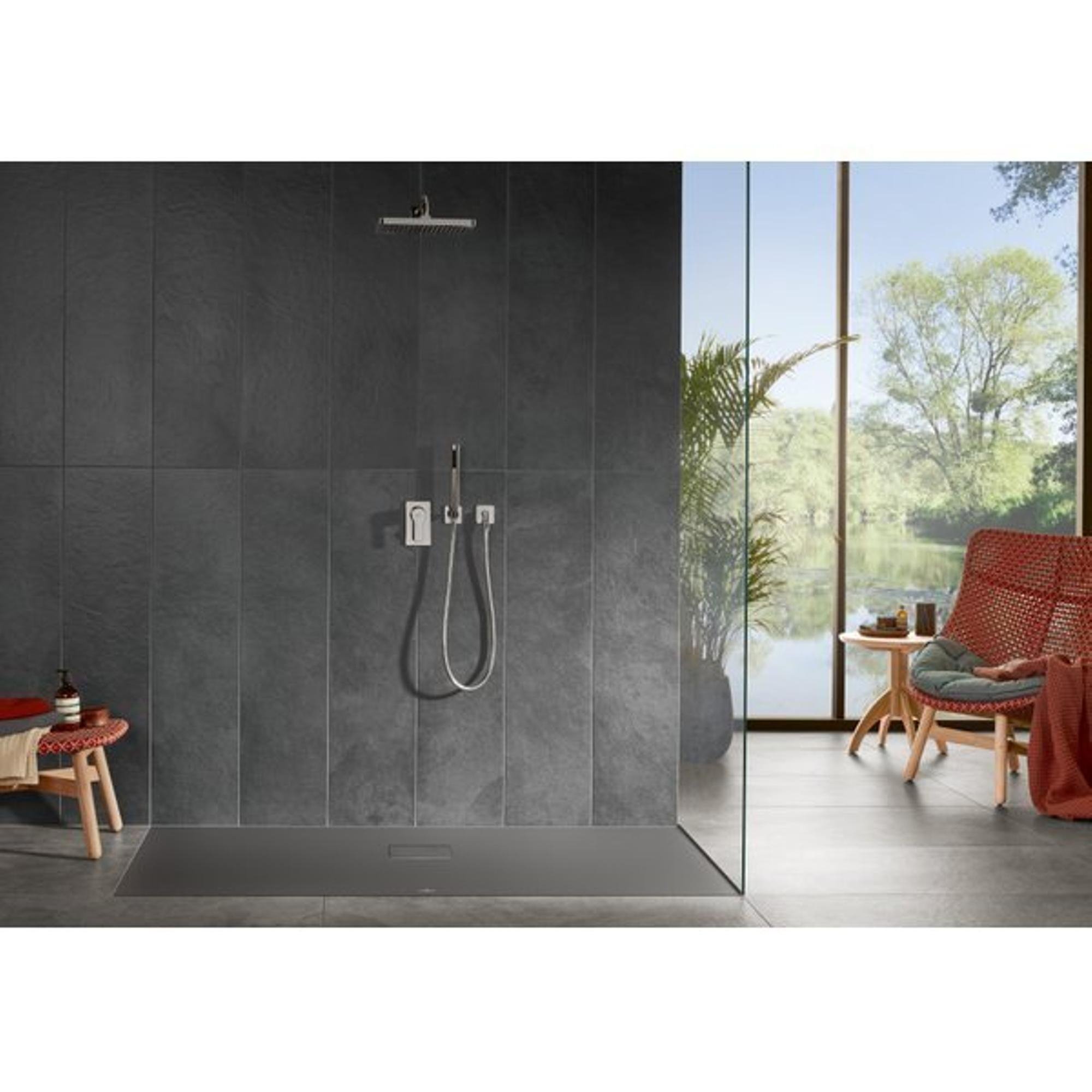Villeroy & Boch Squaro infinity douchevloer - 170x90cm - anthracite - udq1790sqi2iv-1s - Afbeelding 3