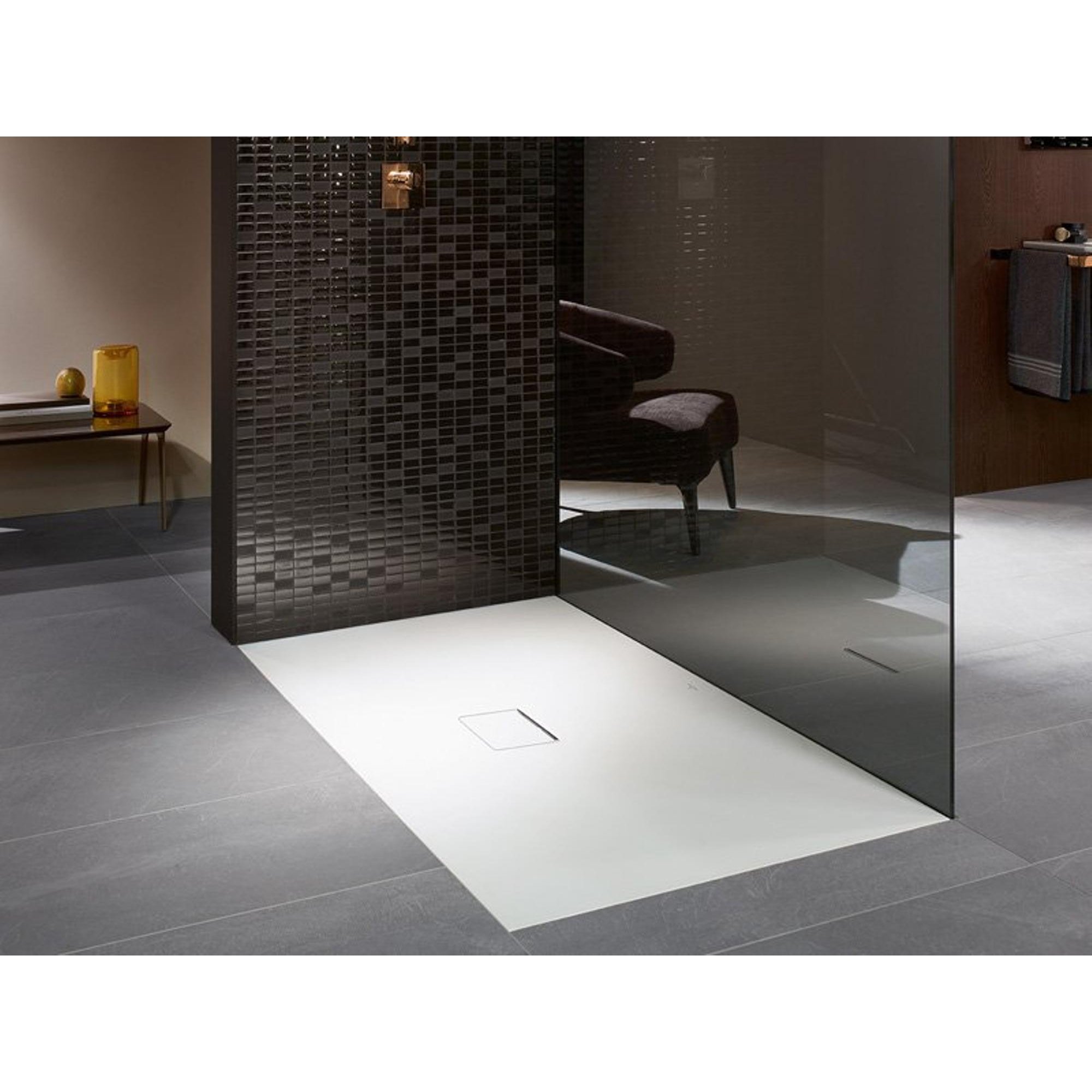 Villeroy & Boch Squaro infinity douchebak - 180x80x4cm - antraciet - udq1880sqi2v-1s - Afbeelding 3