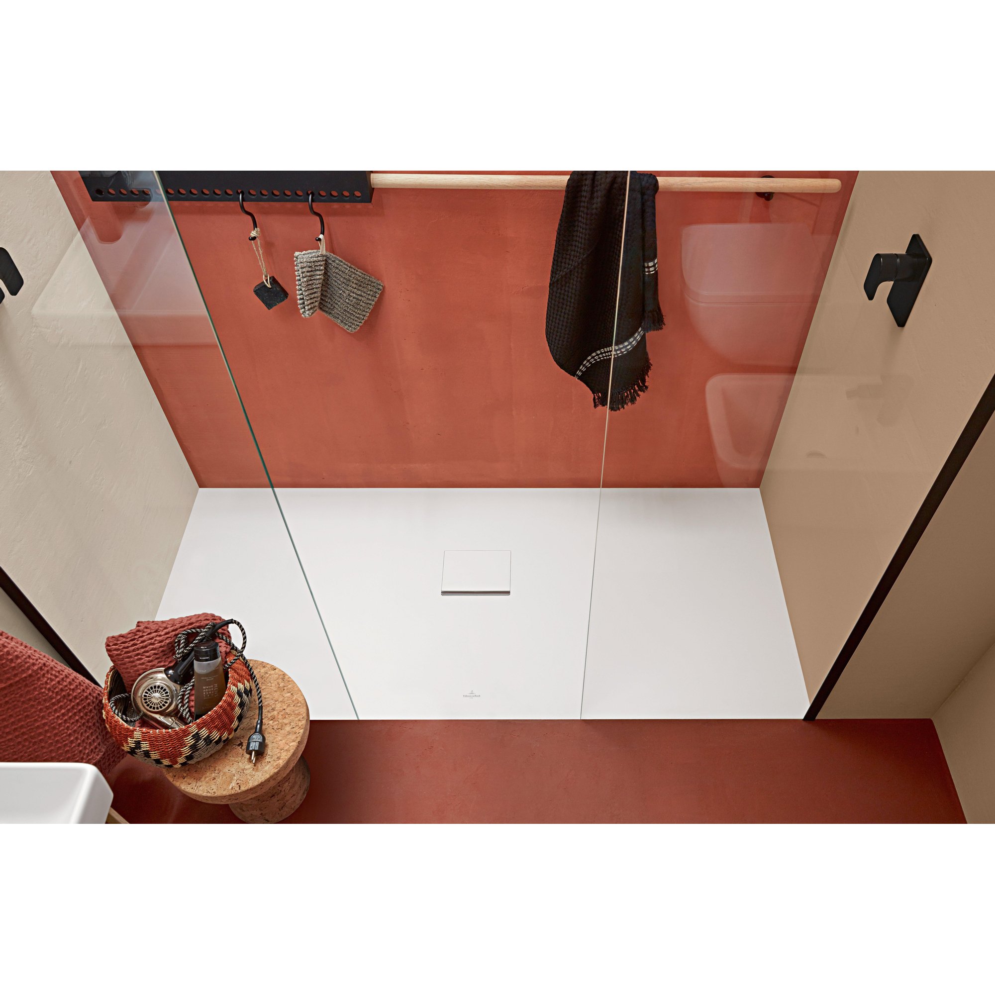 Villeroy & Boch Squaro Infinity kunststof douchebak - quaryl rechthoekig 180x80x4cm - mat wit - udq1880sqi2v-rw - Afbeelding 3