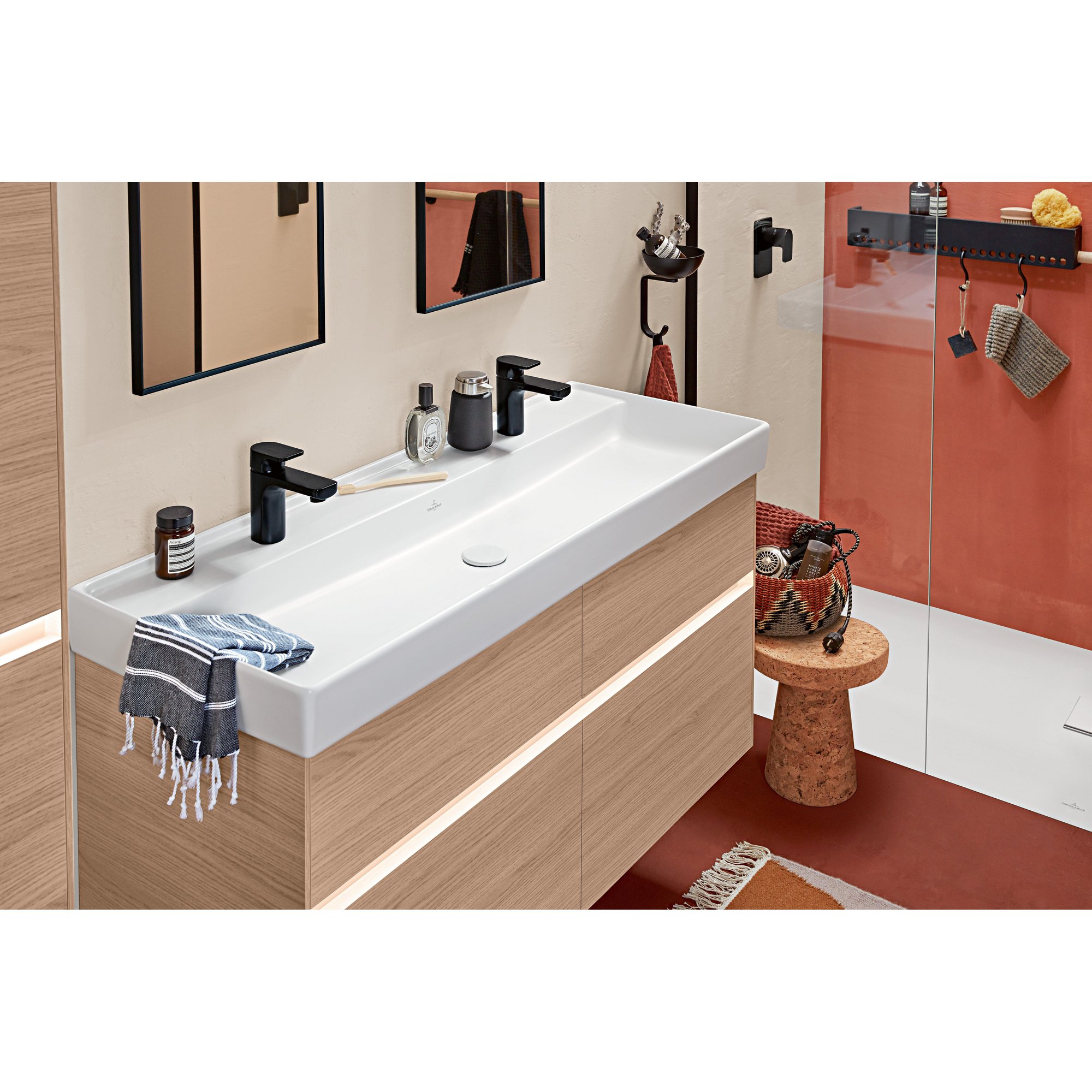 Villeroy & Boch Squaro Infinity kunststof douchebak - quaryl rechthoekig 180x80x4cm - mat wit - udq1880sqi2v-rw - Afbeelding 4