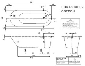 Villeroy & Boch Oberon Hydropool Comfort (HC) 180x80cm - wit - uhc180obe2a1v01 - Afbeelding 5