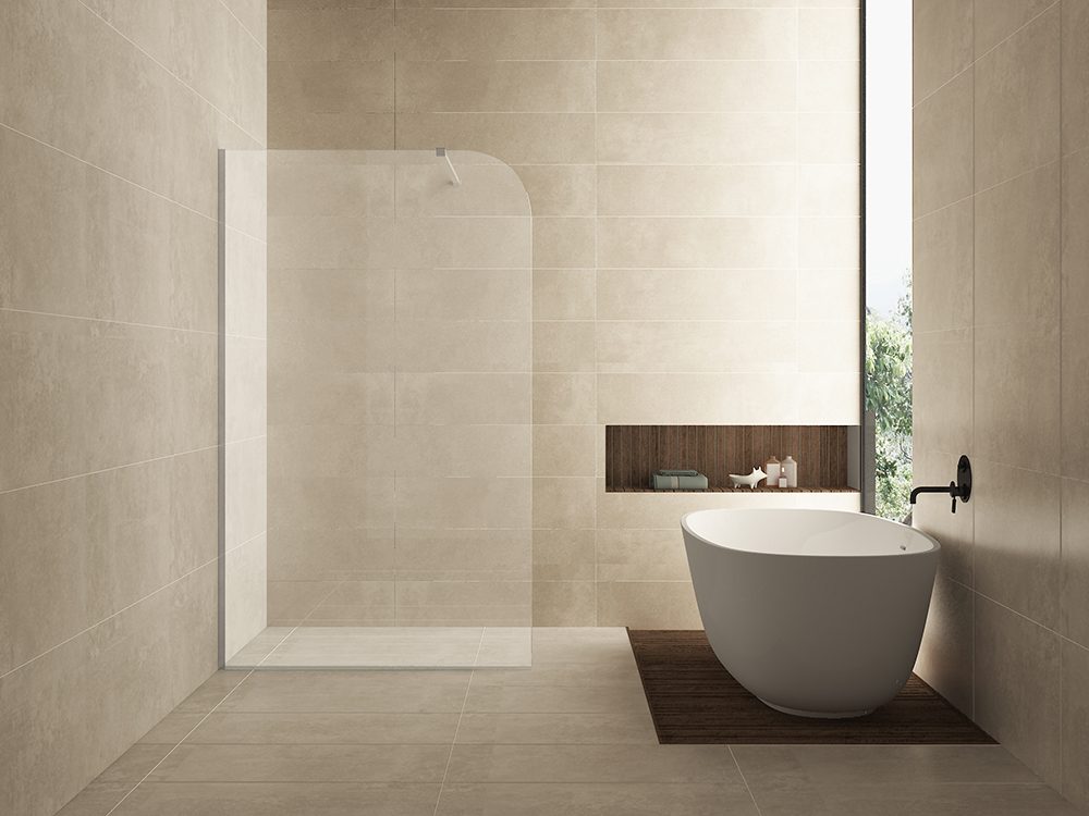Wiesbaden Curvea inloopdouche 1200 x 2000 x 8 mm nano helder glas - 20.3568