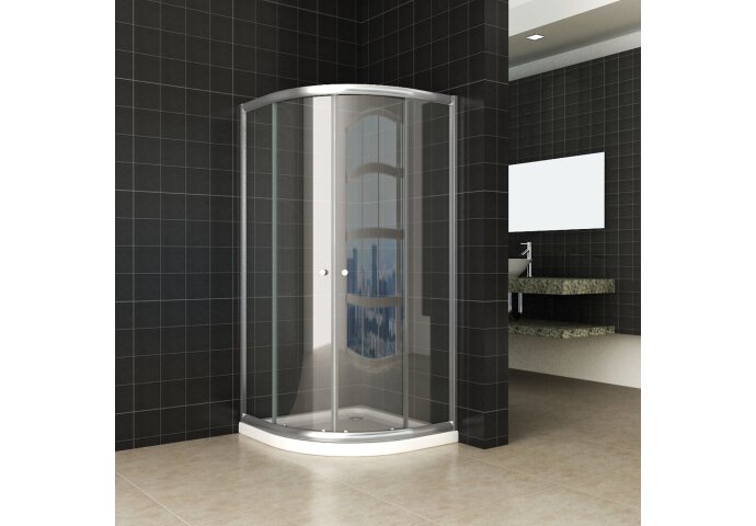 Wiesbaden ACTIE Wiesbaden Douchecabine - Kwartrond 100x100x190cm - 5mm Helder Glas - 20.3712