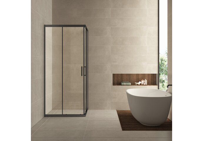 Wiesbaden Wiesbaden Douchecabine Skyline - Hoekinstap - 90x90x200cm - 8mm Helder Glas NANO Coating - Mat Zwart - 20.3716