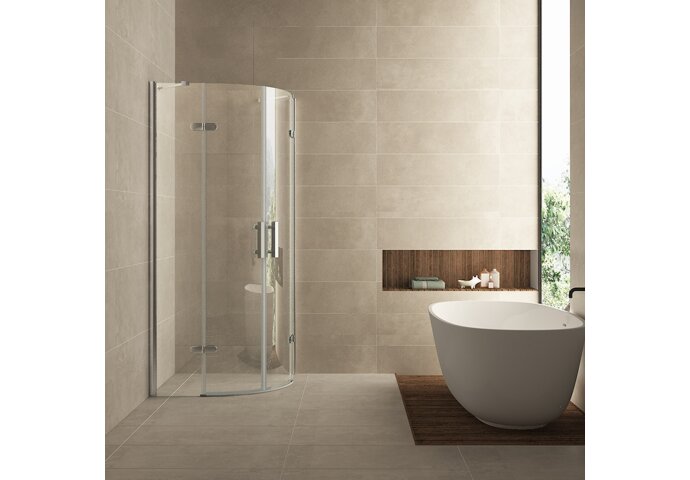 Wiesbaden Douchecabine Wiesbaden kwartrond 2 deuren 90x90cm 8mm NANO coating - 20.3847