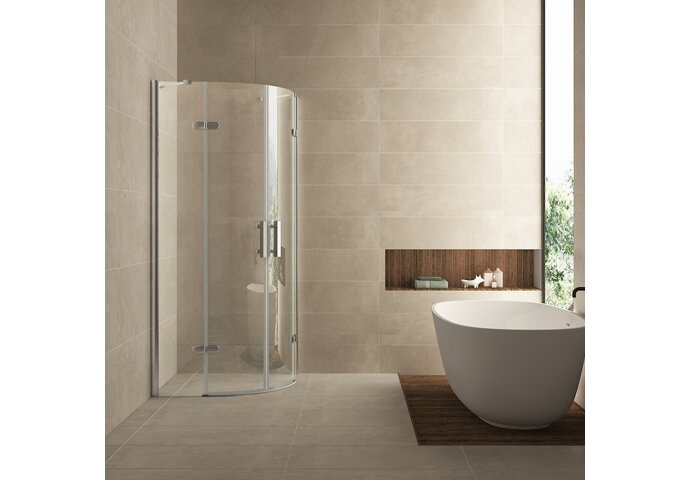 Wiesbaden Douchecabine Wiesbaden kwartrond 2 deuren 100x100cm 8mm NANO coating - 20.3848