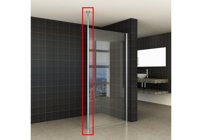 Wiesbaden Verticale Stabilisatiestang met Plafond Bevestiging Wiesbaden Chroom voor 10 mm - 20.3894