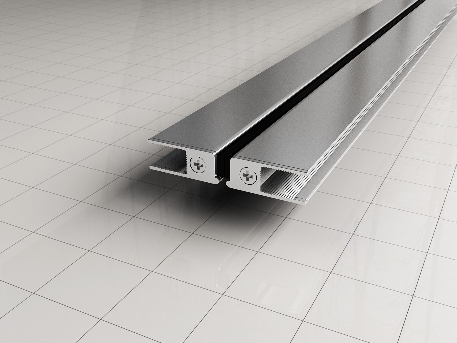 Wiesbaden set magneetstrip voor 1/4 cabine met 2 draaideuren 8mm chroom - 20.6002