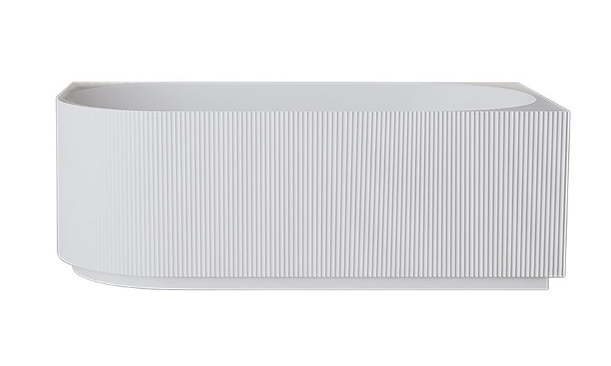 Wiesbaden Rivi hoekbad rechts 180 x 80 cm acryl glans wit met waste glans wit - 21.3686