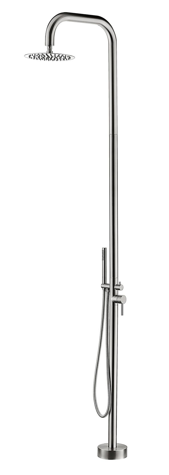 Wiesbaden Sole buitendouche met handdouche RVS - 24.6010